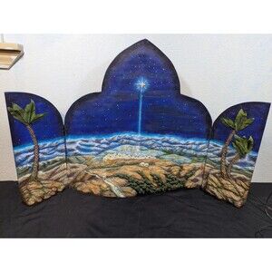 Dept 56 Nativity Background Little Town Of Bethlehem Series Fiber Optic Rare/HTF